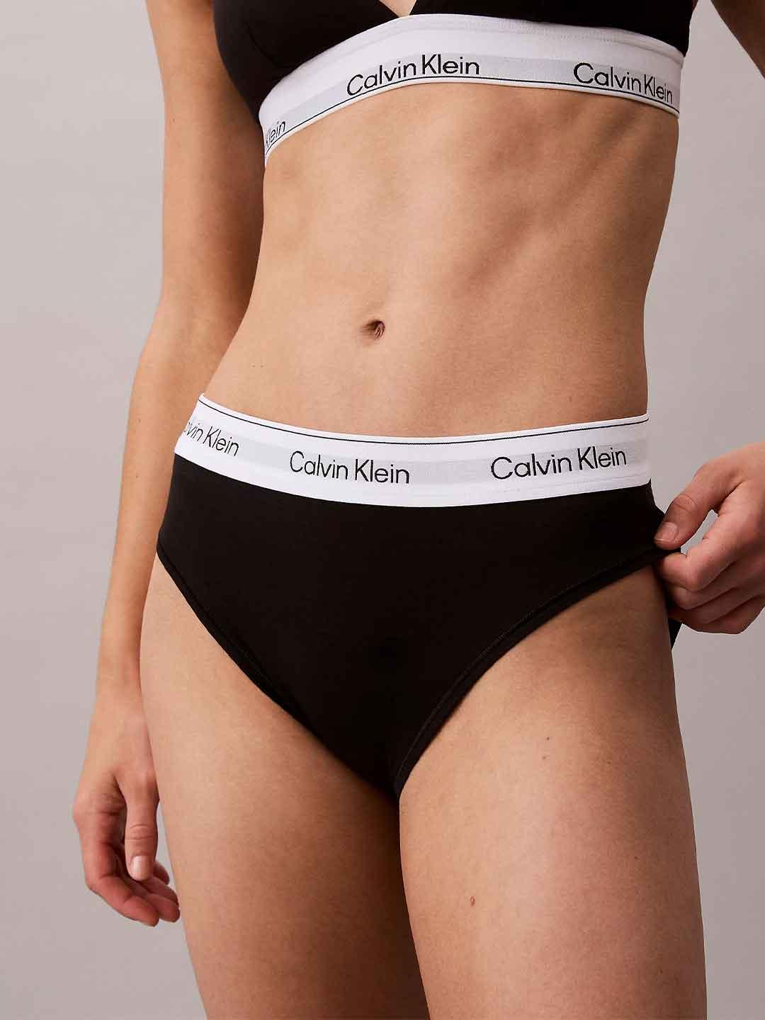 Calvin Klein slip nero vita alta VV00QF8525-UB1 NERO CALVIN KLEIN 