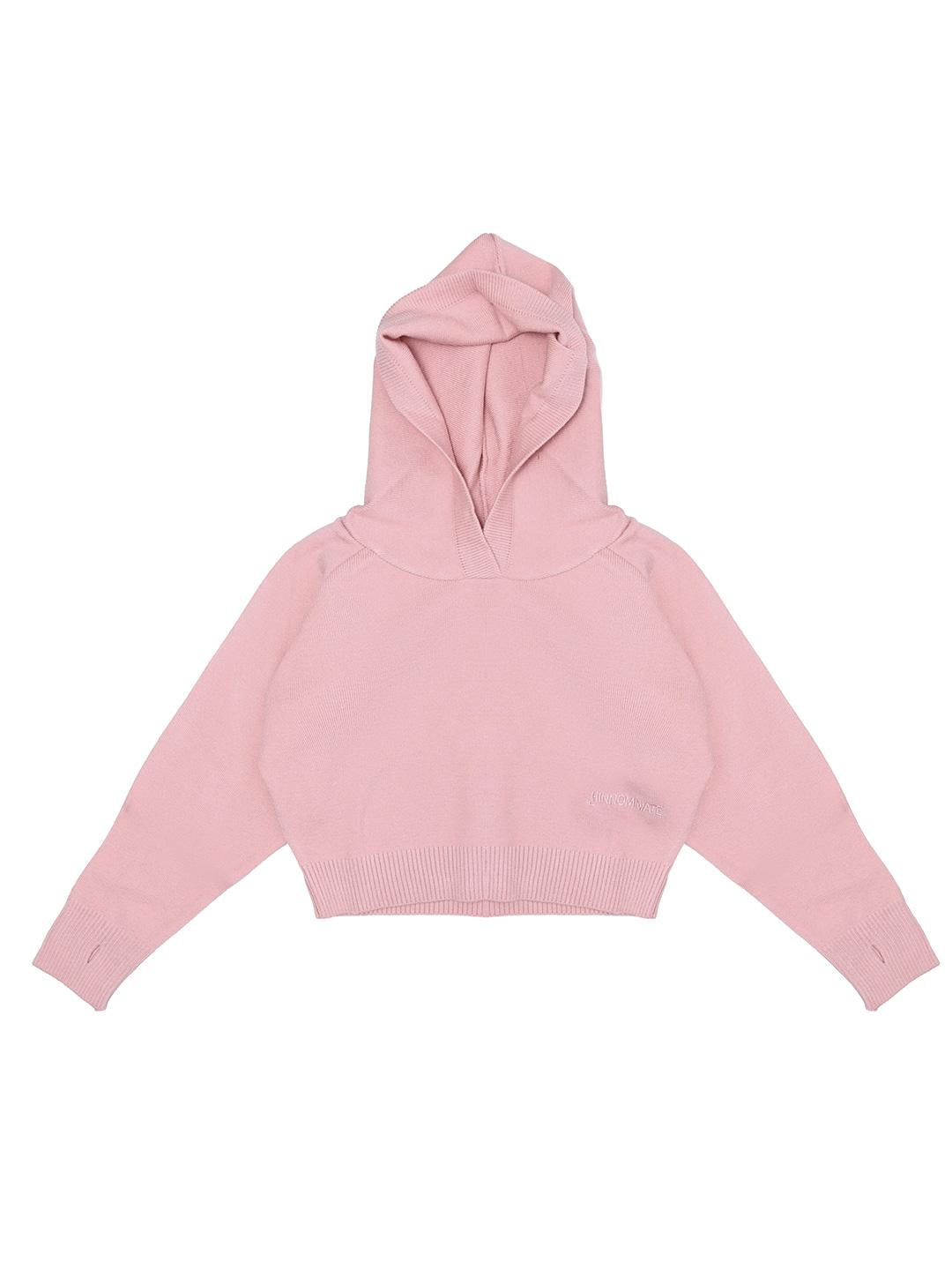 Hinnominate maglia kids rosa crop con cappuccio WY00059 ROSA HINNOMINATE 