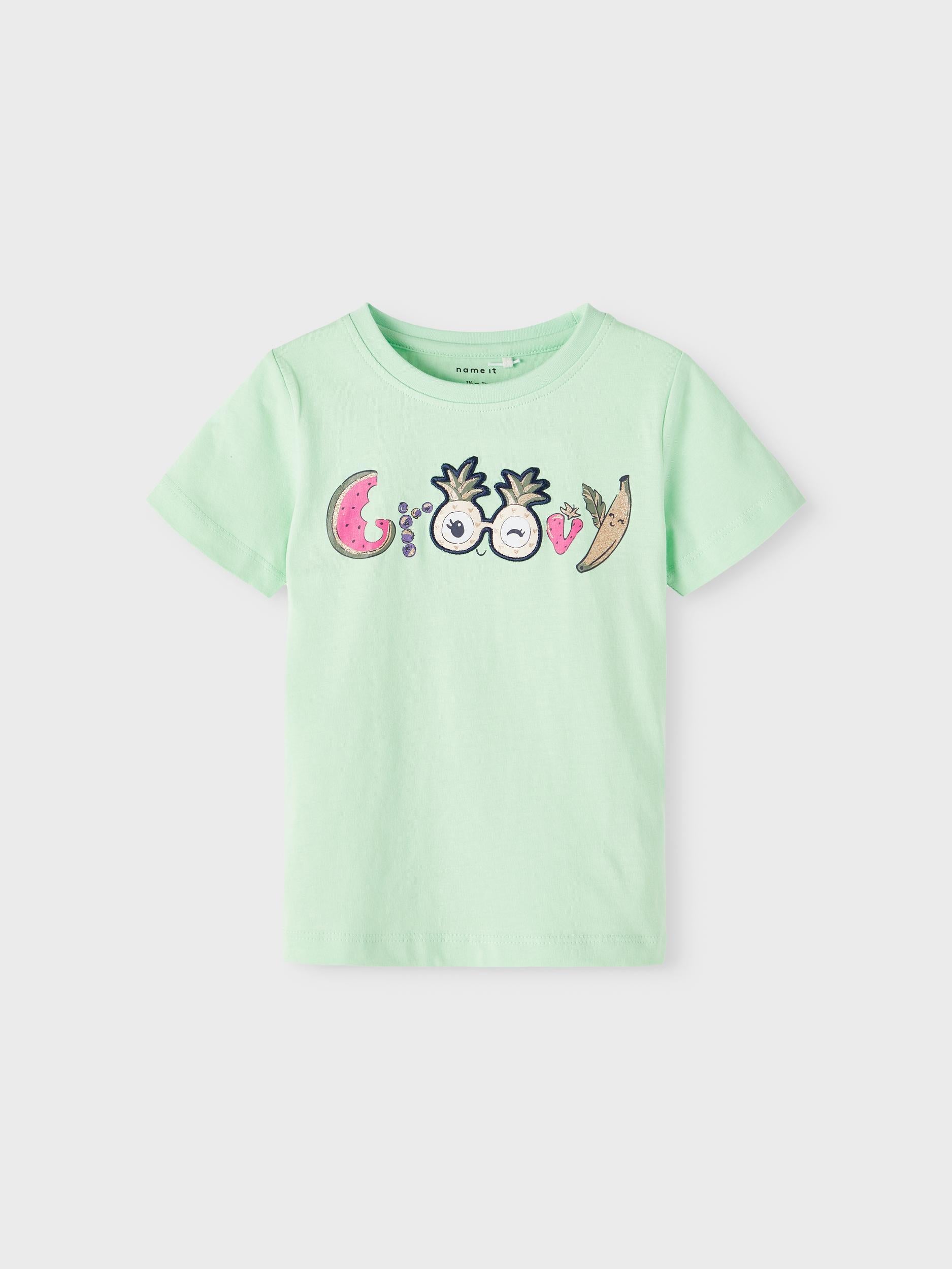 Name It kids t shirt verde con stampa ripetuta 13215417 VERDE NAME IT 