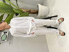 Louis Dieudonne' pantaloni kids bianco in lino