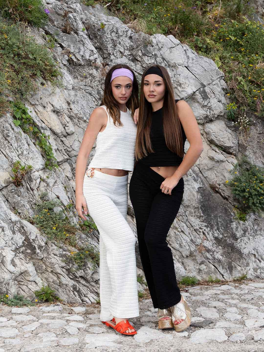 JJXX Zusanna pantaloni nero in crochet 12271452 NERO JJXX 