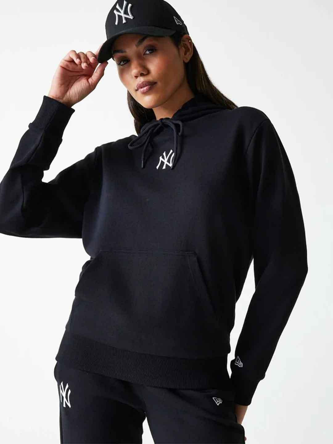 New Era felpa nero con cappuccio 60684415 NERO NEW ERA 