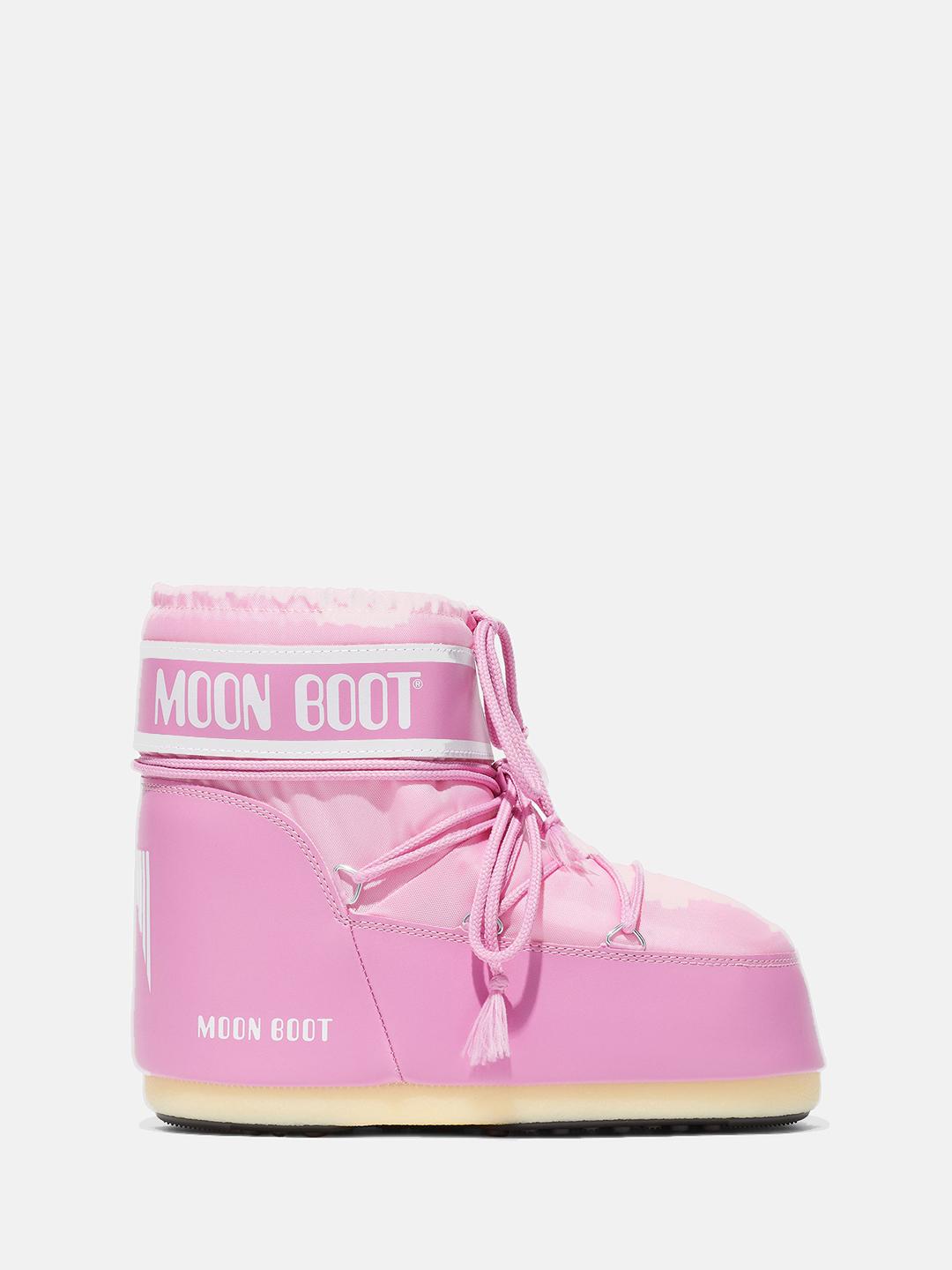 Moon Boot Icon Low stivali kids rosa basso in Nylon 1409340K ROSA MOON BOOT 