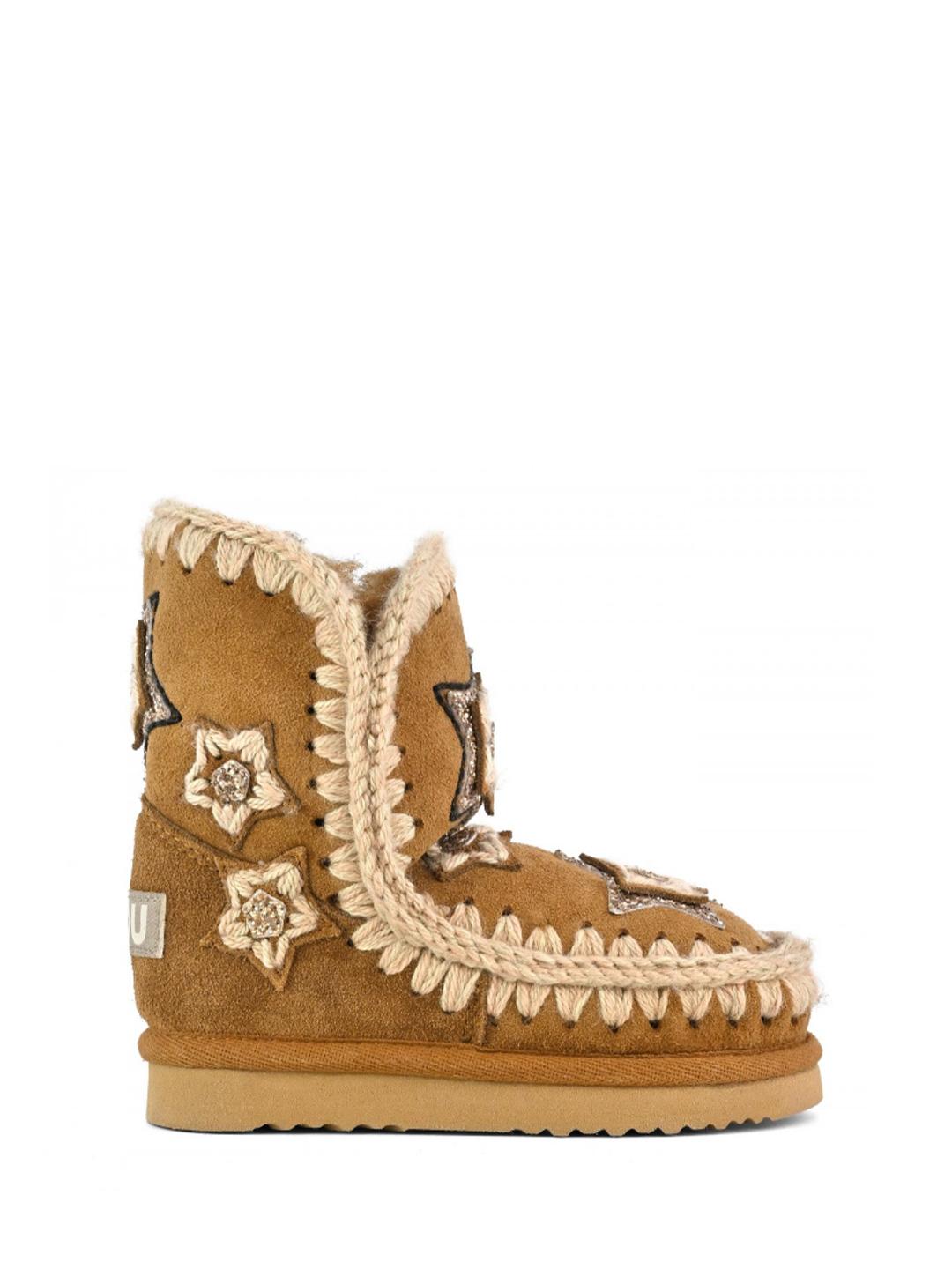 Mou Eskimo Kid Crochet Stars stivali kids beige con stelle FK101040AJ BEIGE MOU 