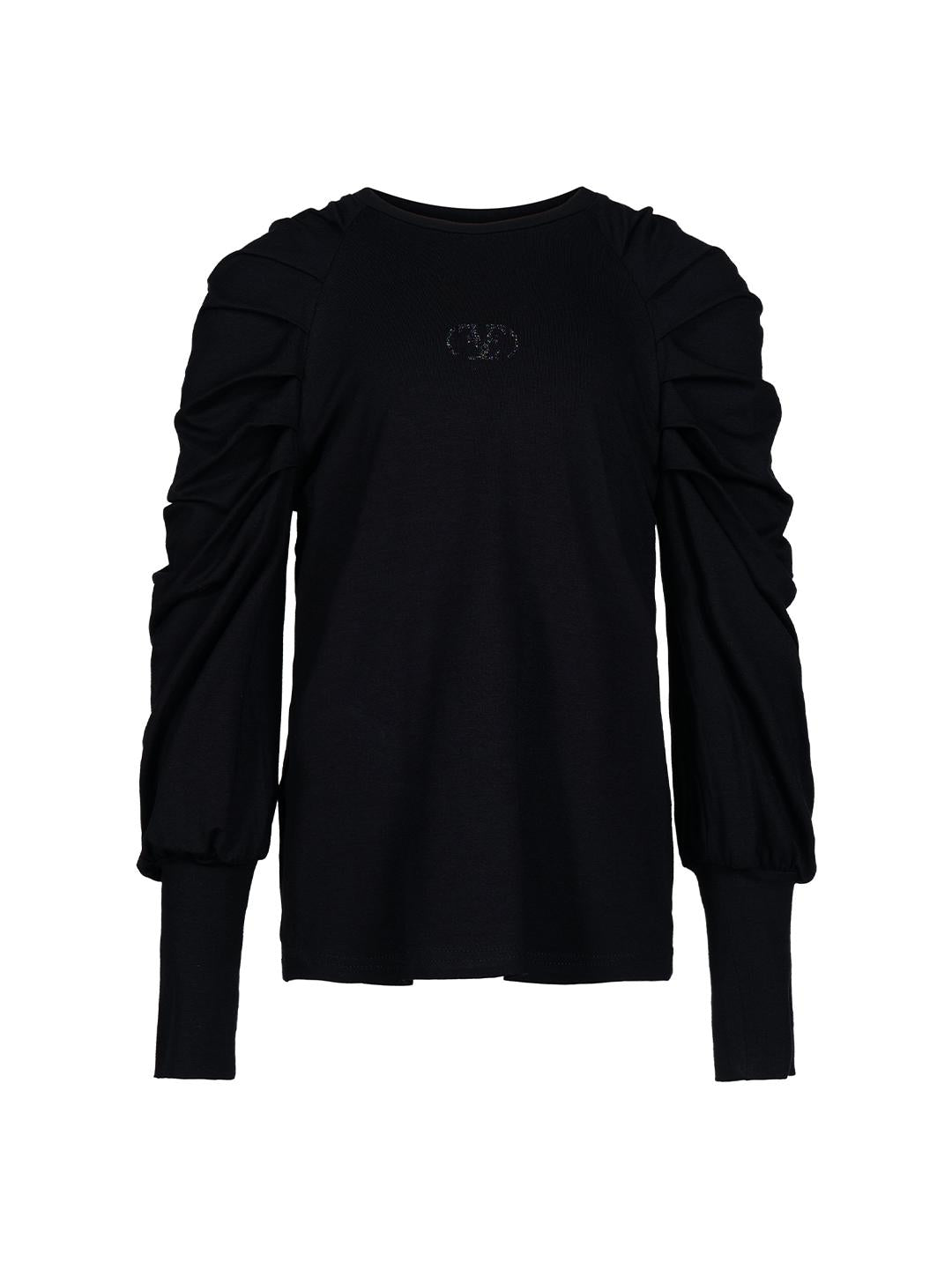 Marc Ellis t-shirt nero con drappeggio maniche 00460 NERO FUN & FUN 