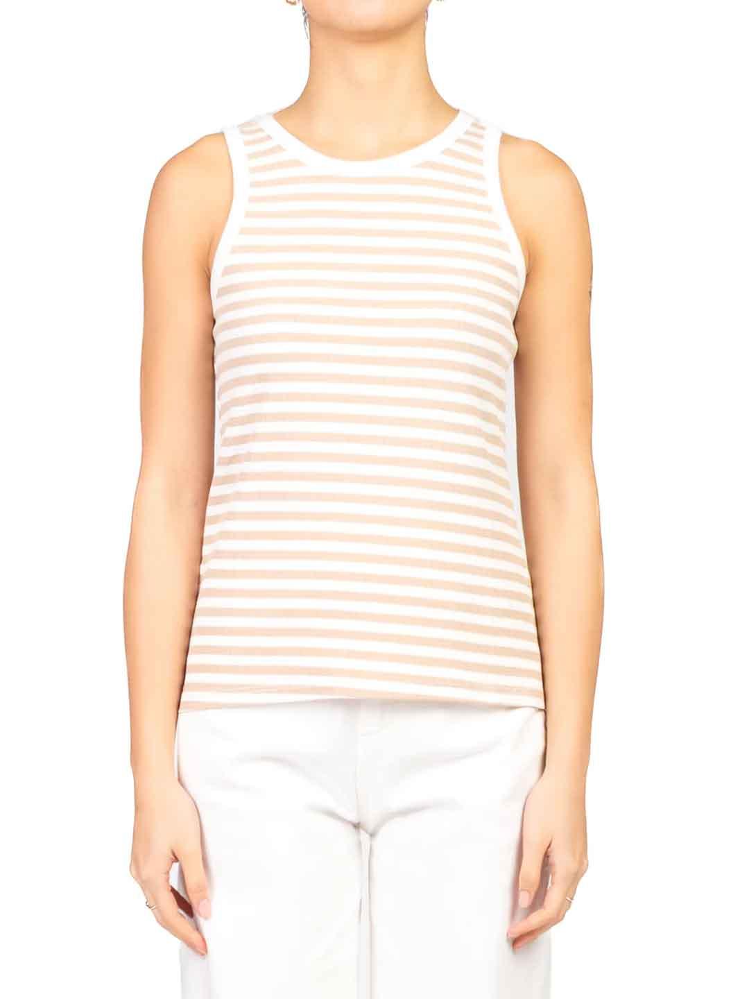 Tensione In canotta beige a righe 21010 BEIGE TENSIONE IN 