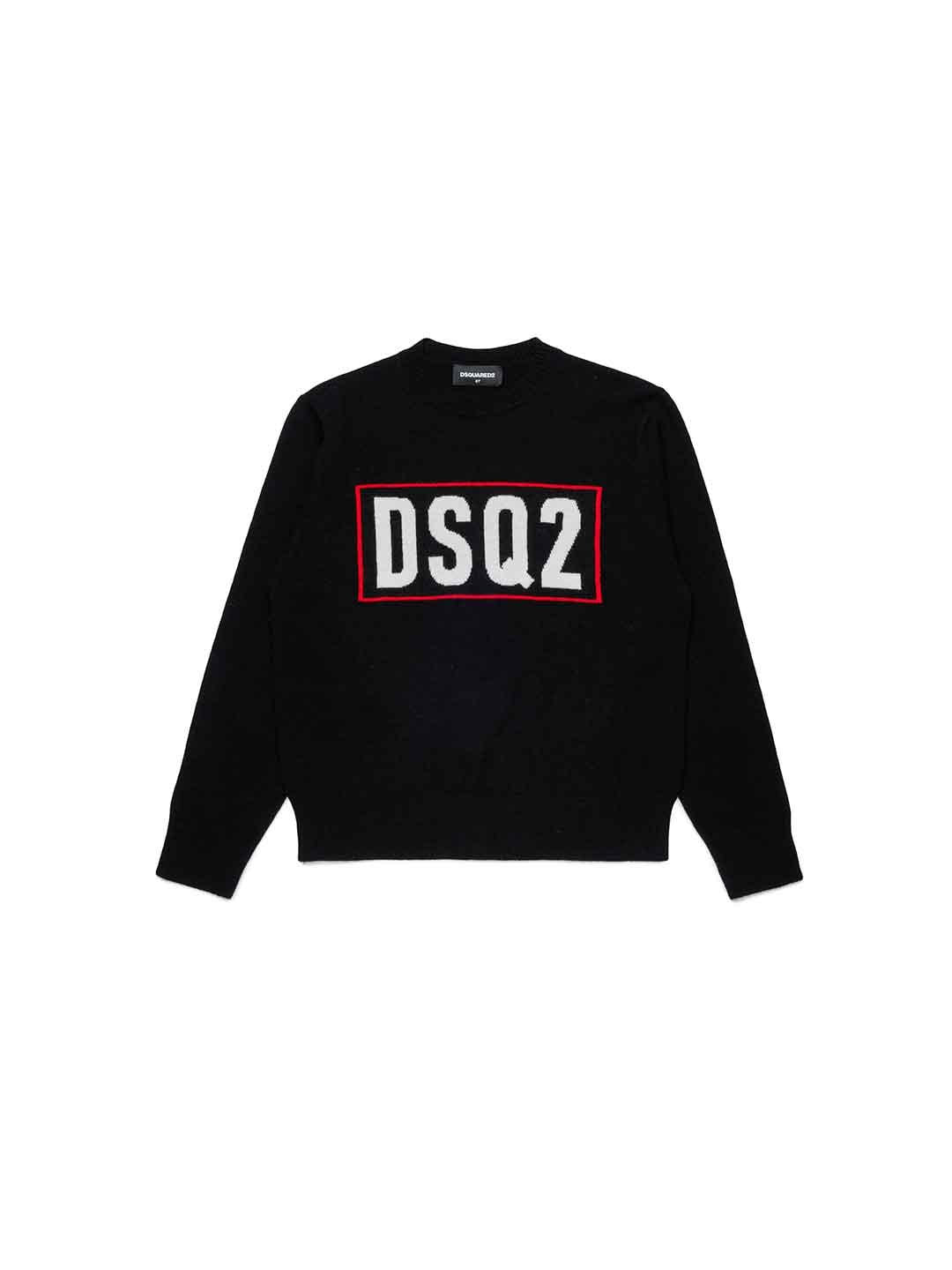 Dsquared 2 maglione kids nero con logo DQ3071 D0AFF NERO DSQUARED 2 