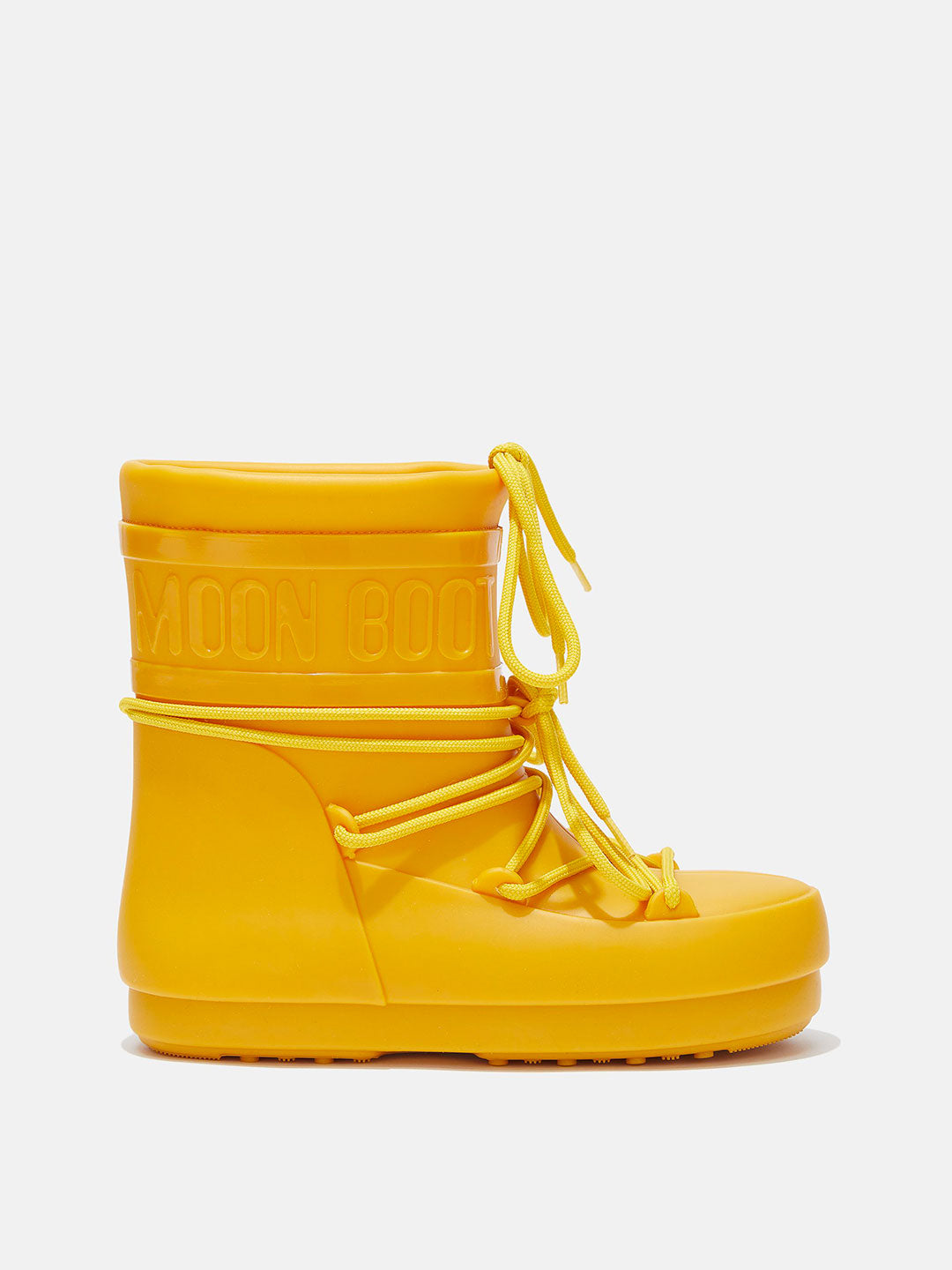 Moon boot yellow rubber galoshes