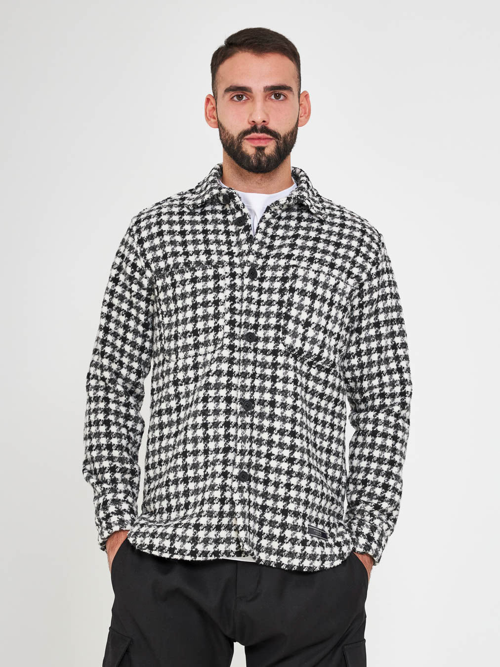 Prime black and white patterned shirt