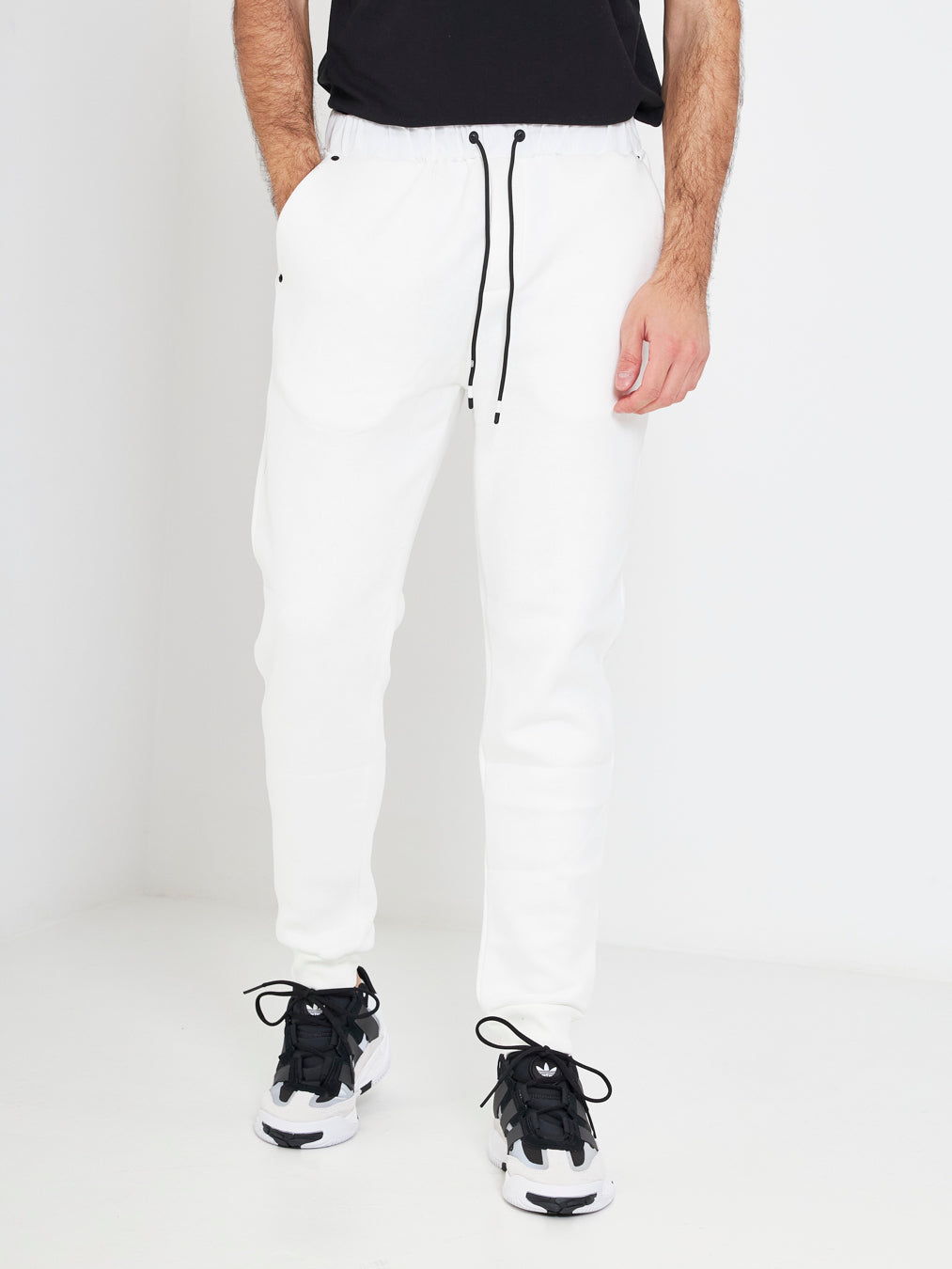 White Over white tracksuit bottoms