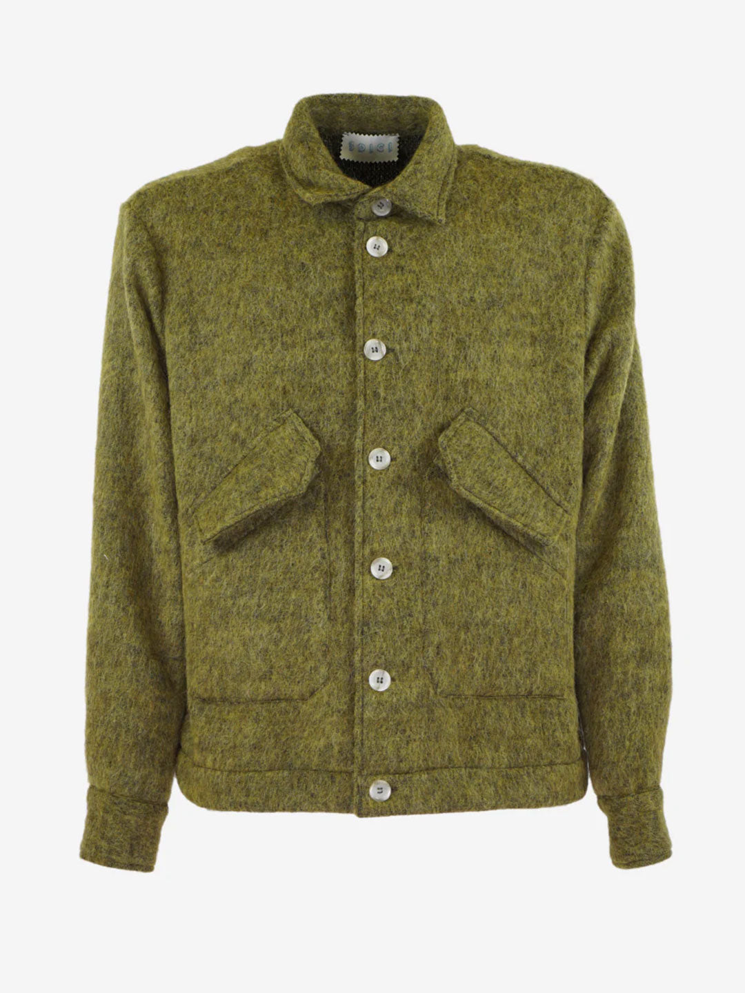 3Dici camicia verde in misto lana