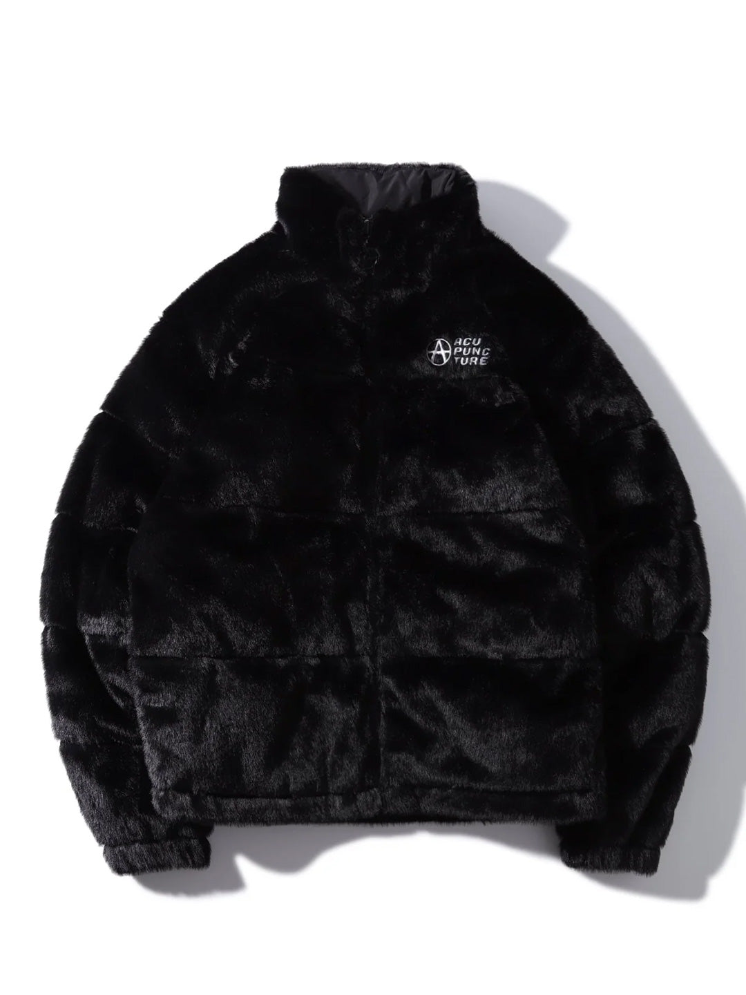 Acupuncture black jacket with fur