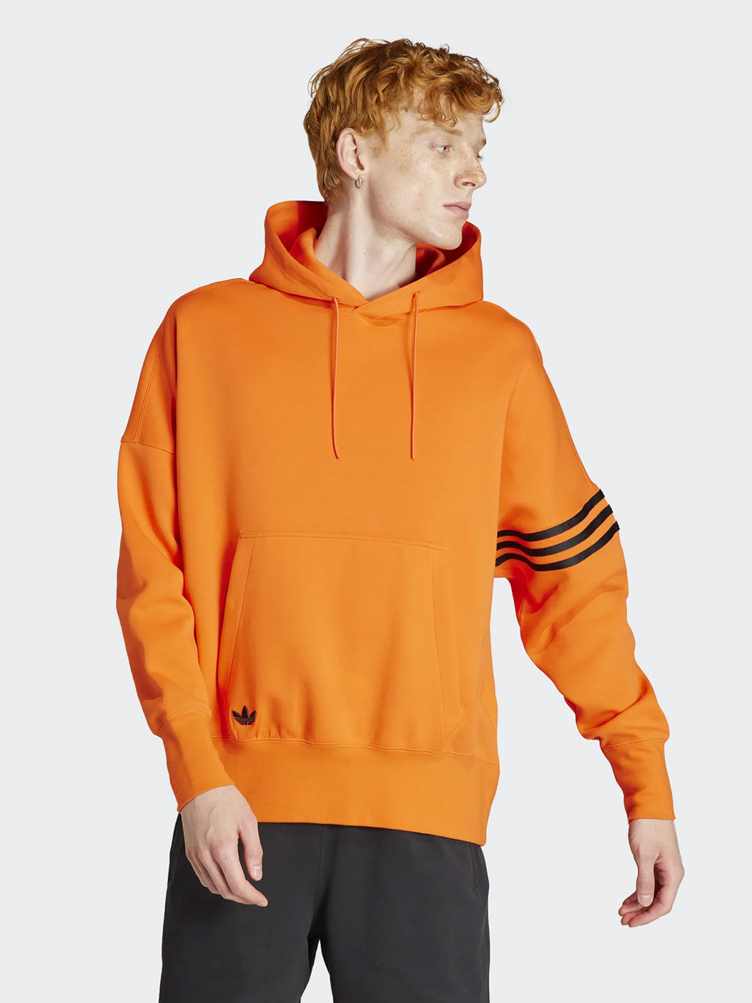 Adidas Hoodie Adicolor Neuclassics felpa arancio con cappuccio