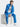 Adidas felpa blu con zip e logo allover tono su tono