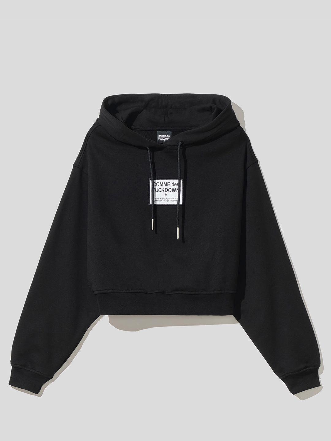 Comme des fuckdown black sweatshirt with logo patch