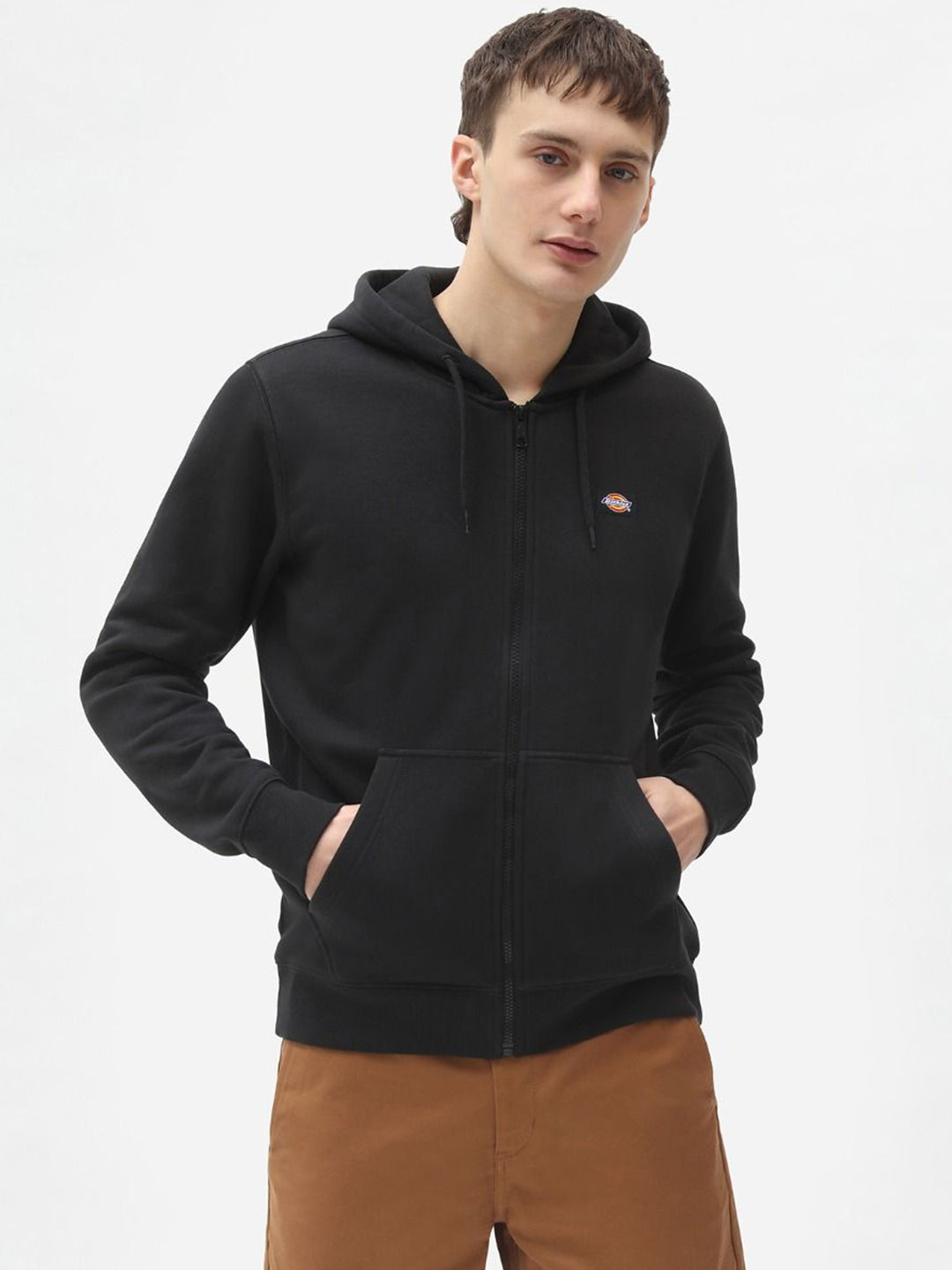 Dickies black sweatshirt with hood and full zip