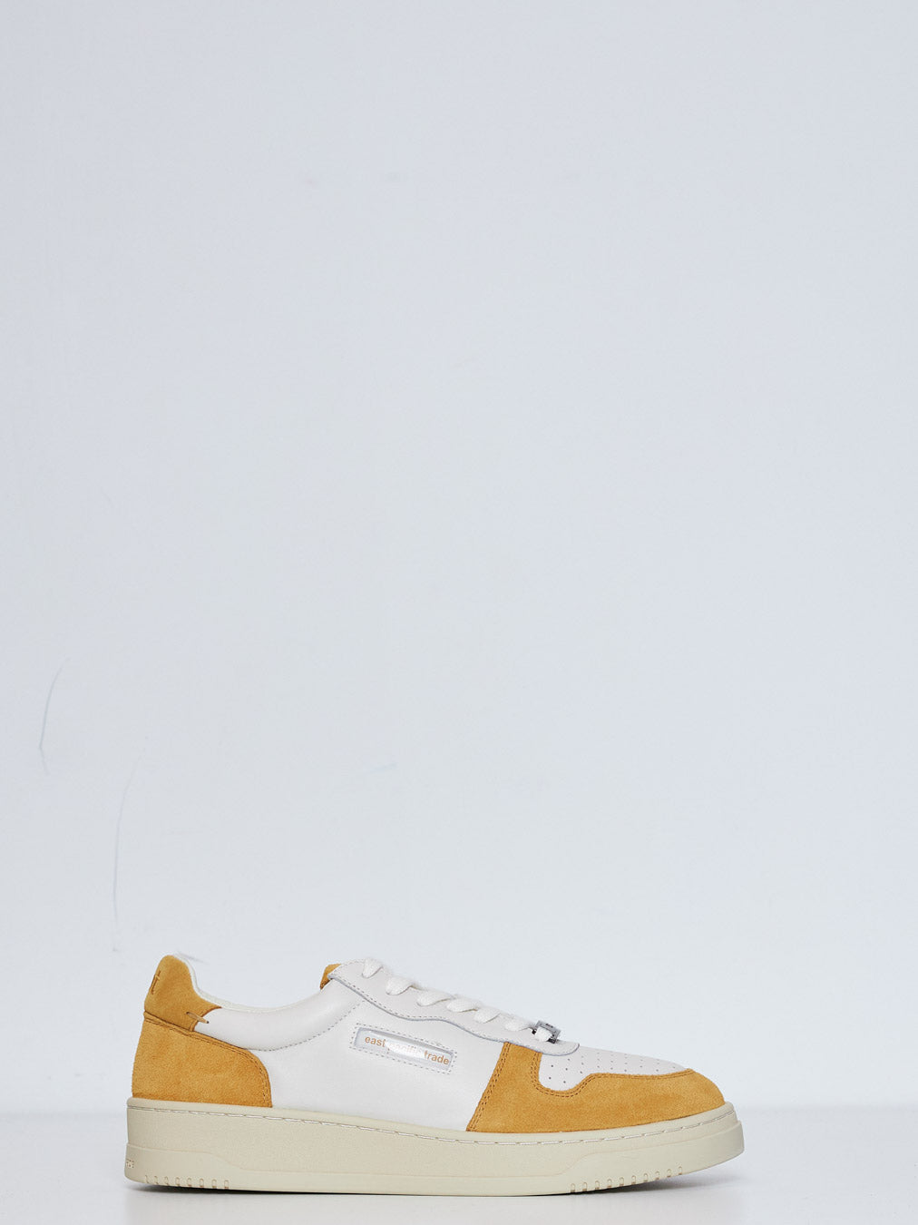 EPT Court sneakers bianco con tab senape