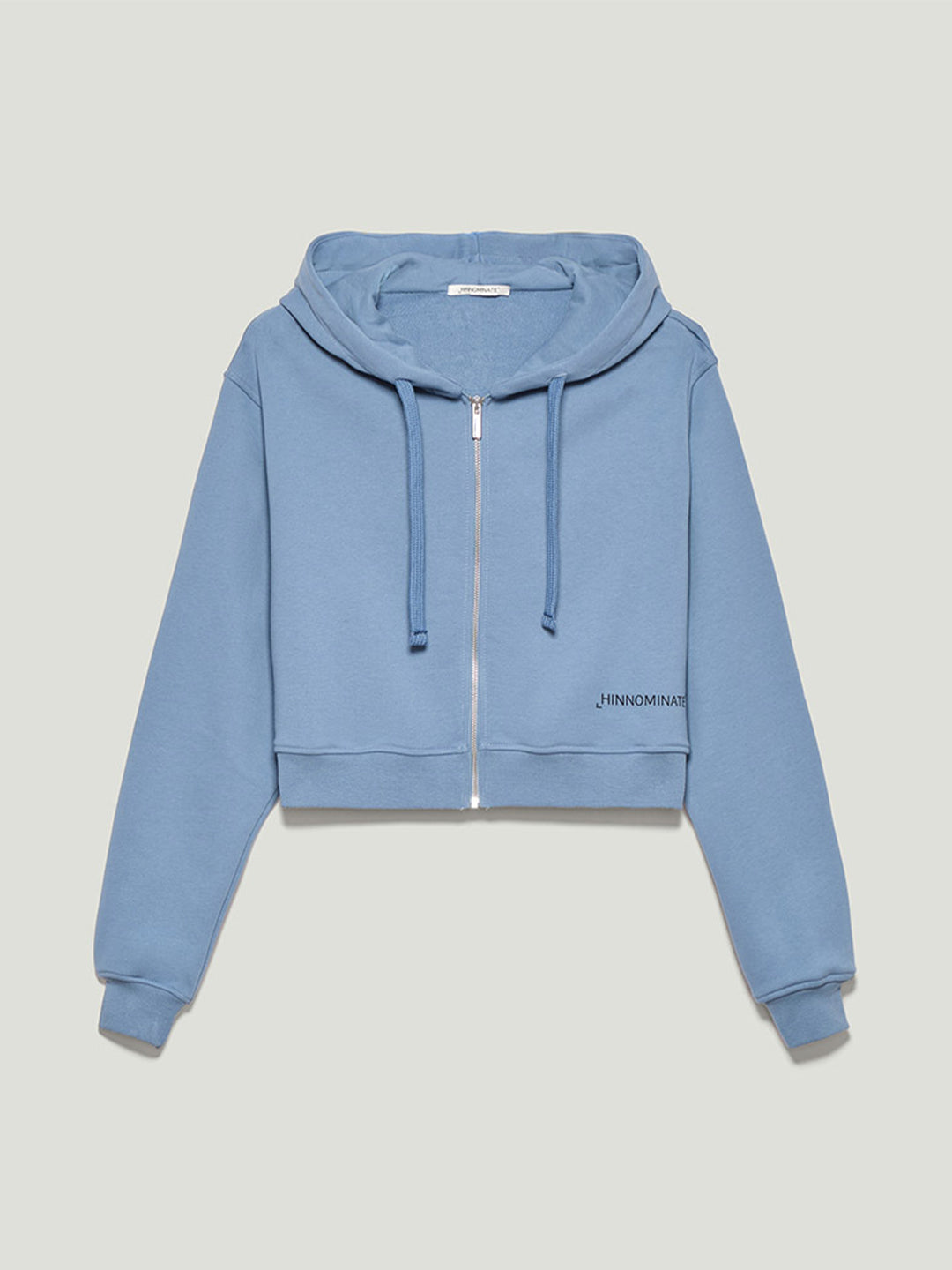 Hinnominate All Zip light blue hooded sweatshirt