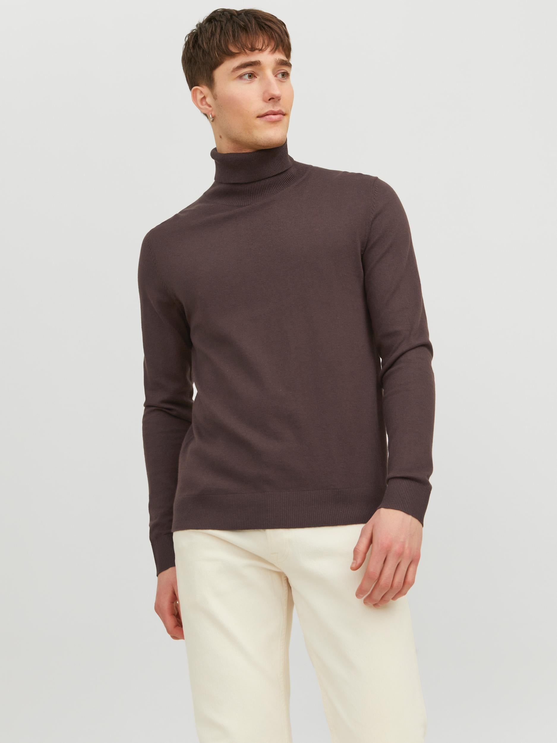 Jack &amp; Jones brown turtleneck sweater