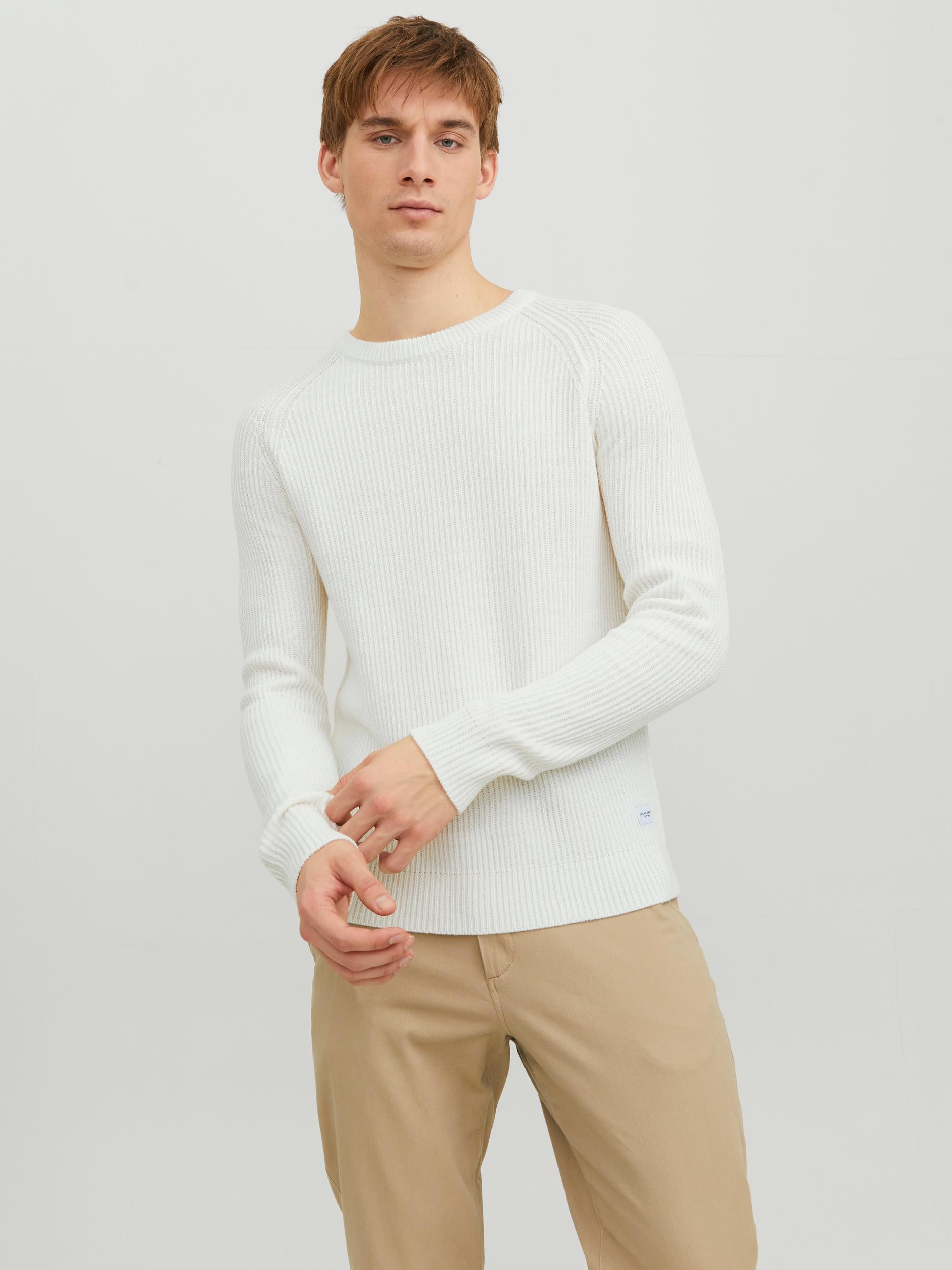 Jack &amp; Jones white knitted sweater