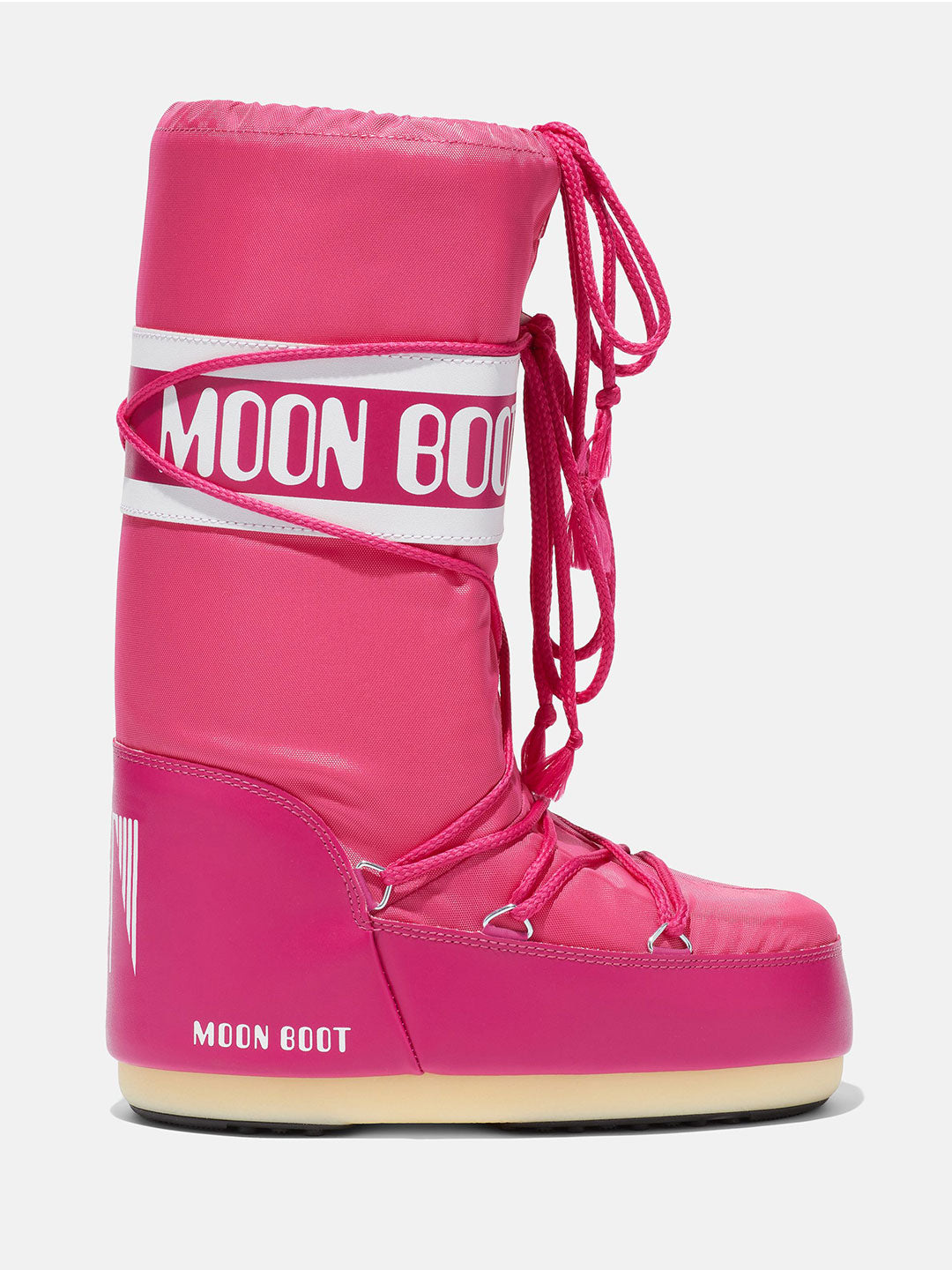 Moon Boot Icon Nylon stivali fucsia alto