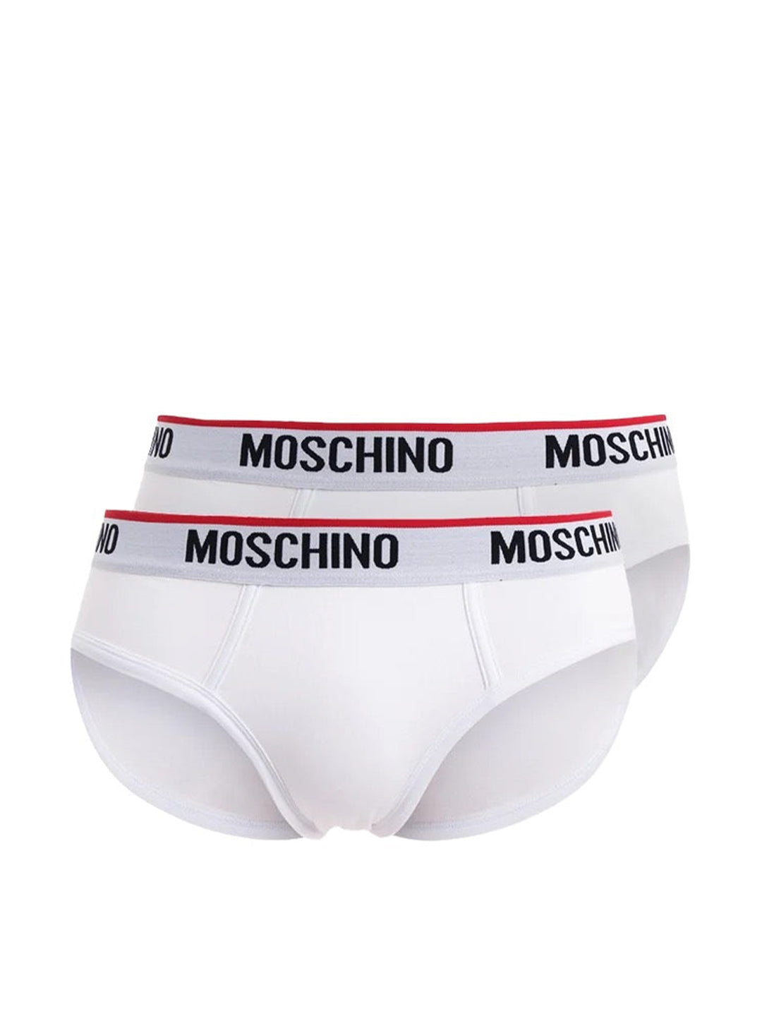 Moschino white briefs set in bipack packaging