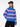 Pieces white striped multicolor sweater