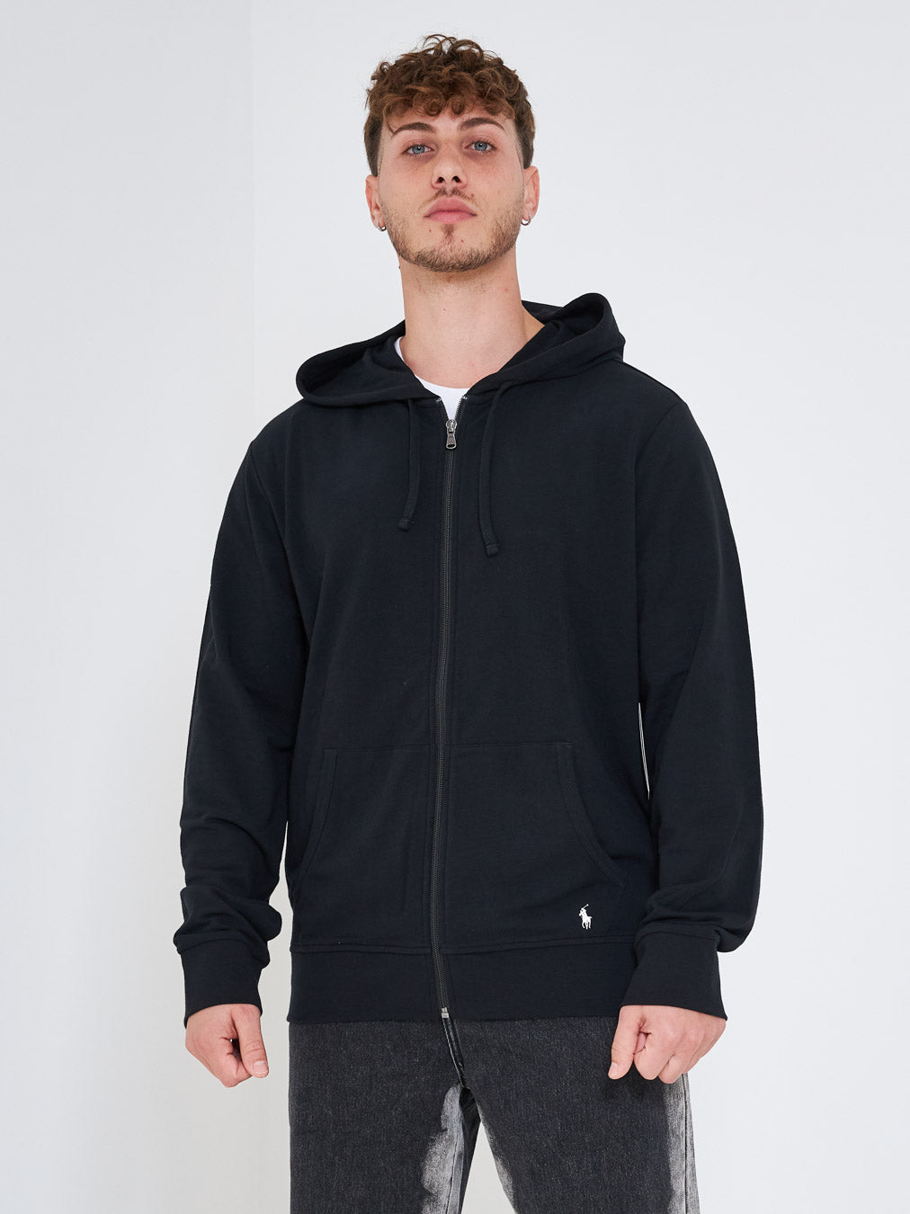 Ralph Lauren black sweatshirt with zip and hood