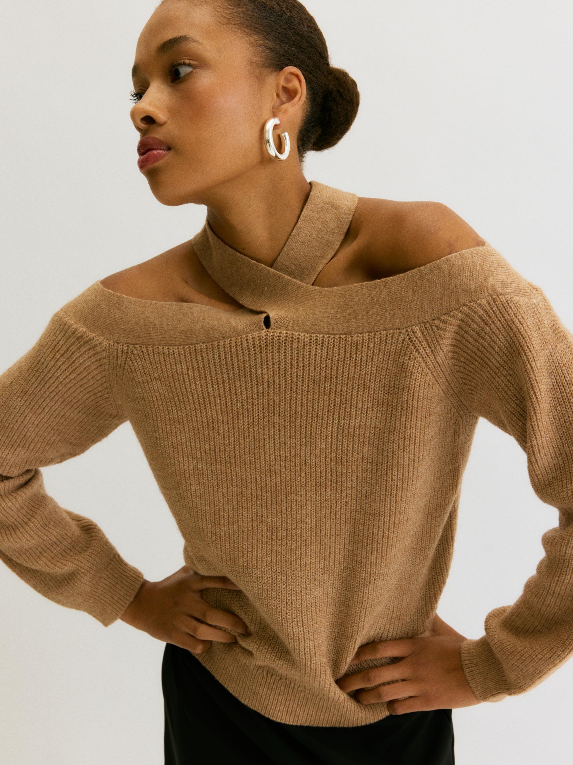 Something New beige sweaters with turtleneck