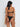4Giveness costume bikini nero fascia e slip fiocchi bling bling