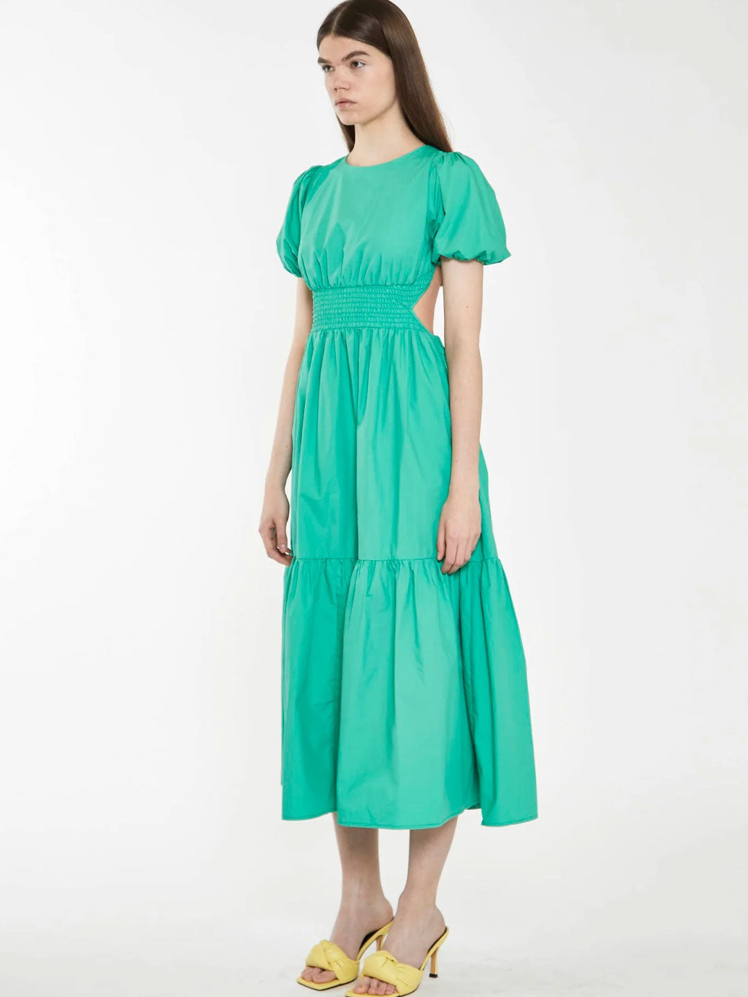 Glamorous Holly green long dress with open back
