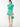 Glamorous miniskirt with green lace ruffles