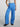 Pieces turquoise wide leg trousers