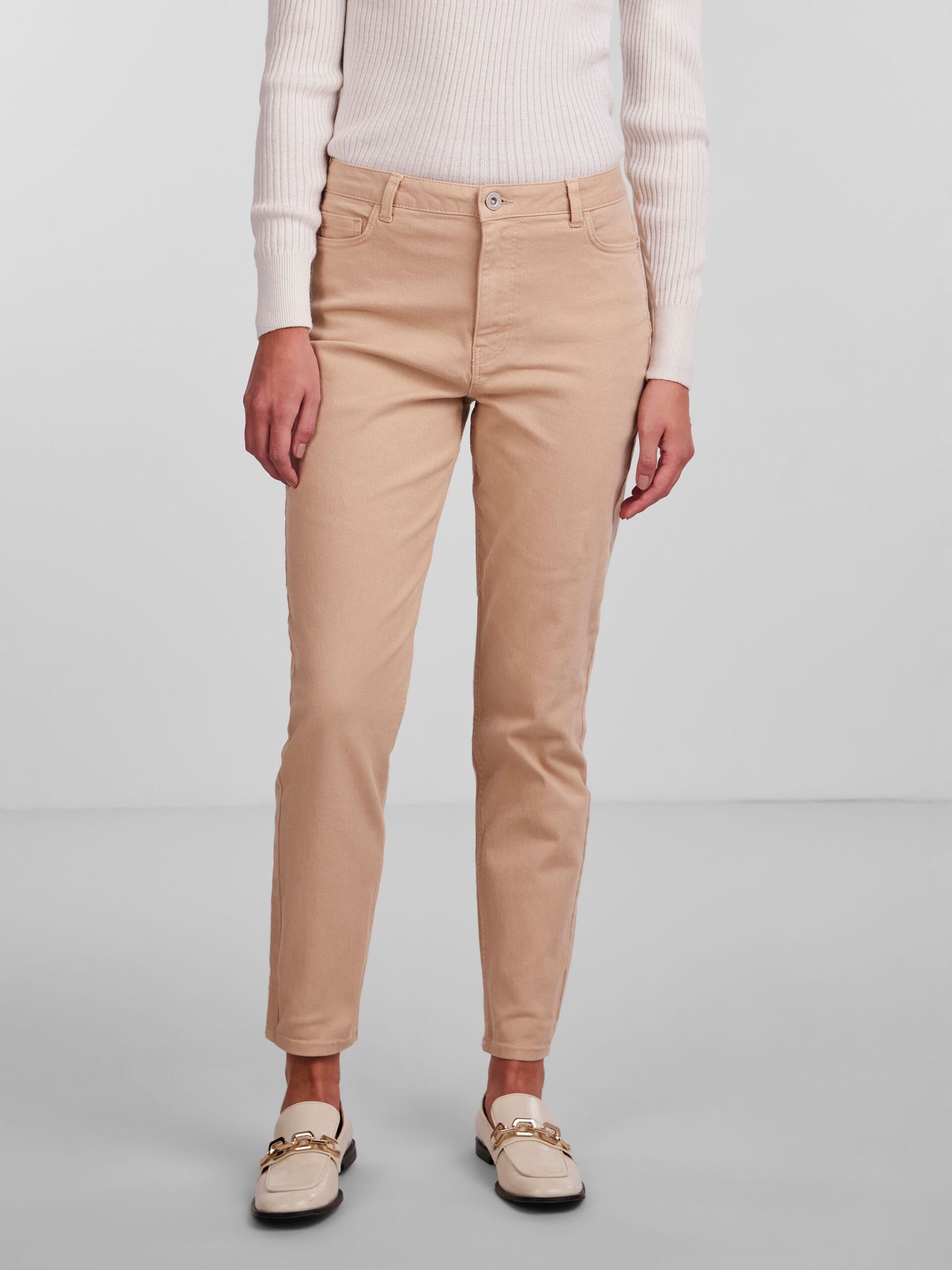 Pieces beige trousers