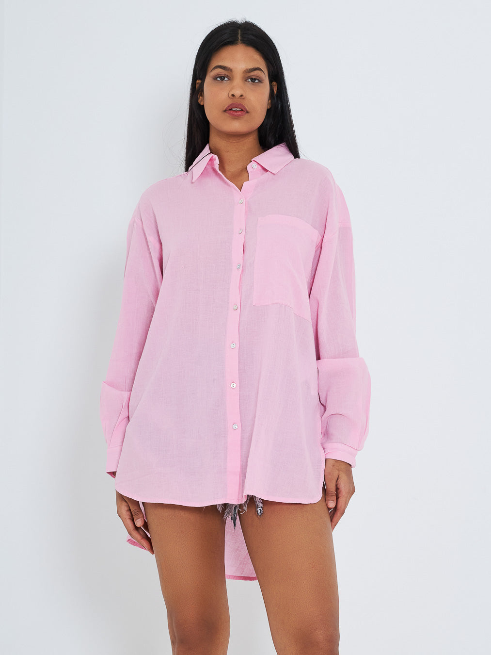 Pieces pink over shirt