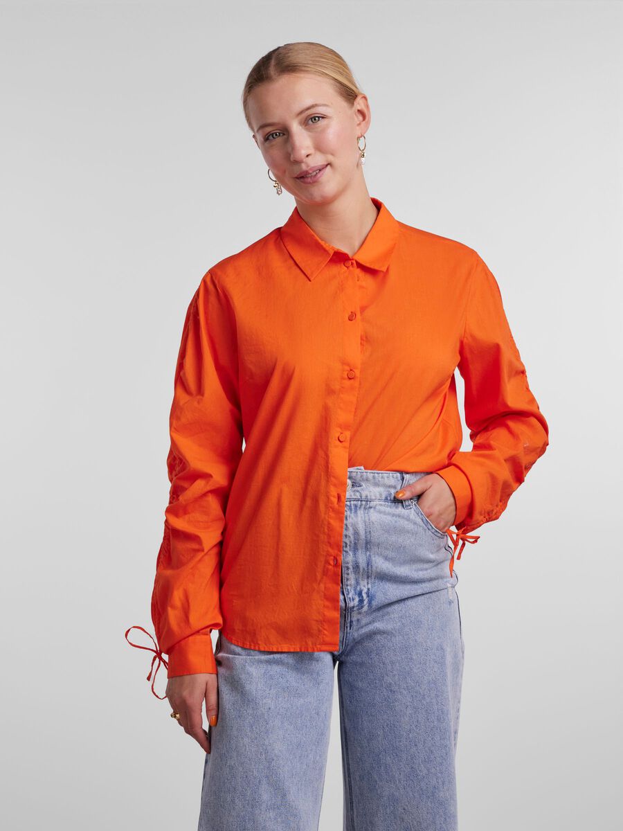 Pieces camicia arancione