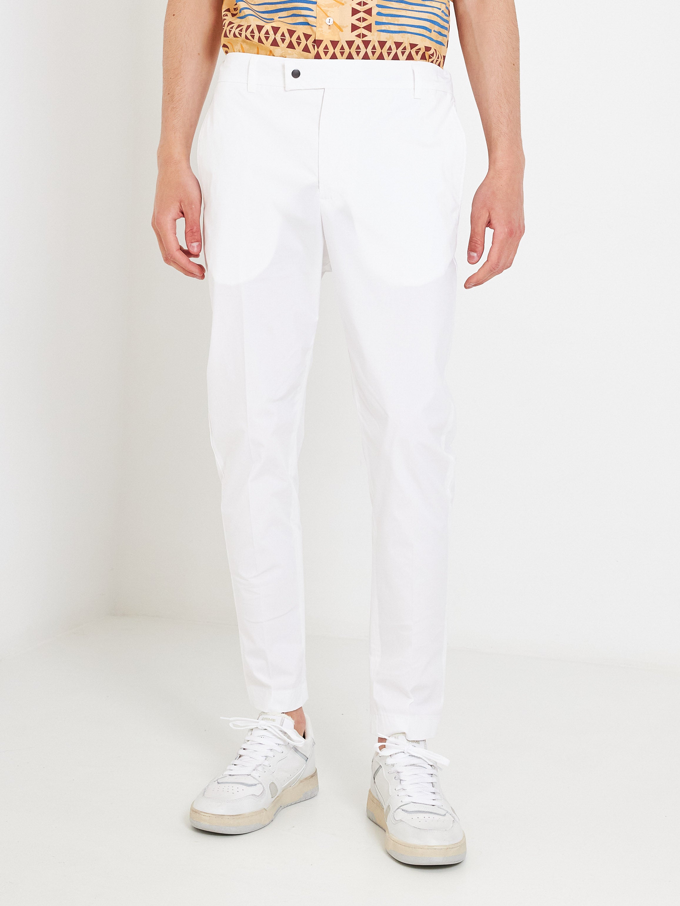 White Over white trousers