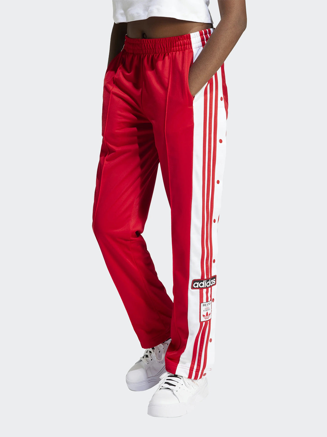 Adidas Adibreak pantaloni rosso con pannelli laterali
