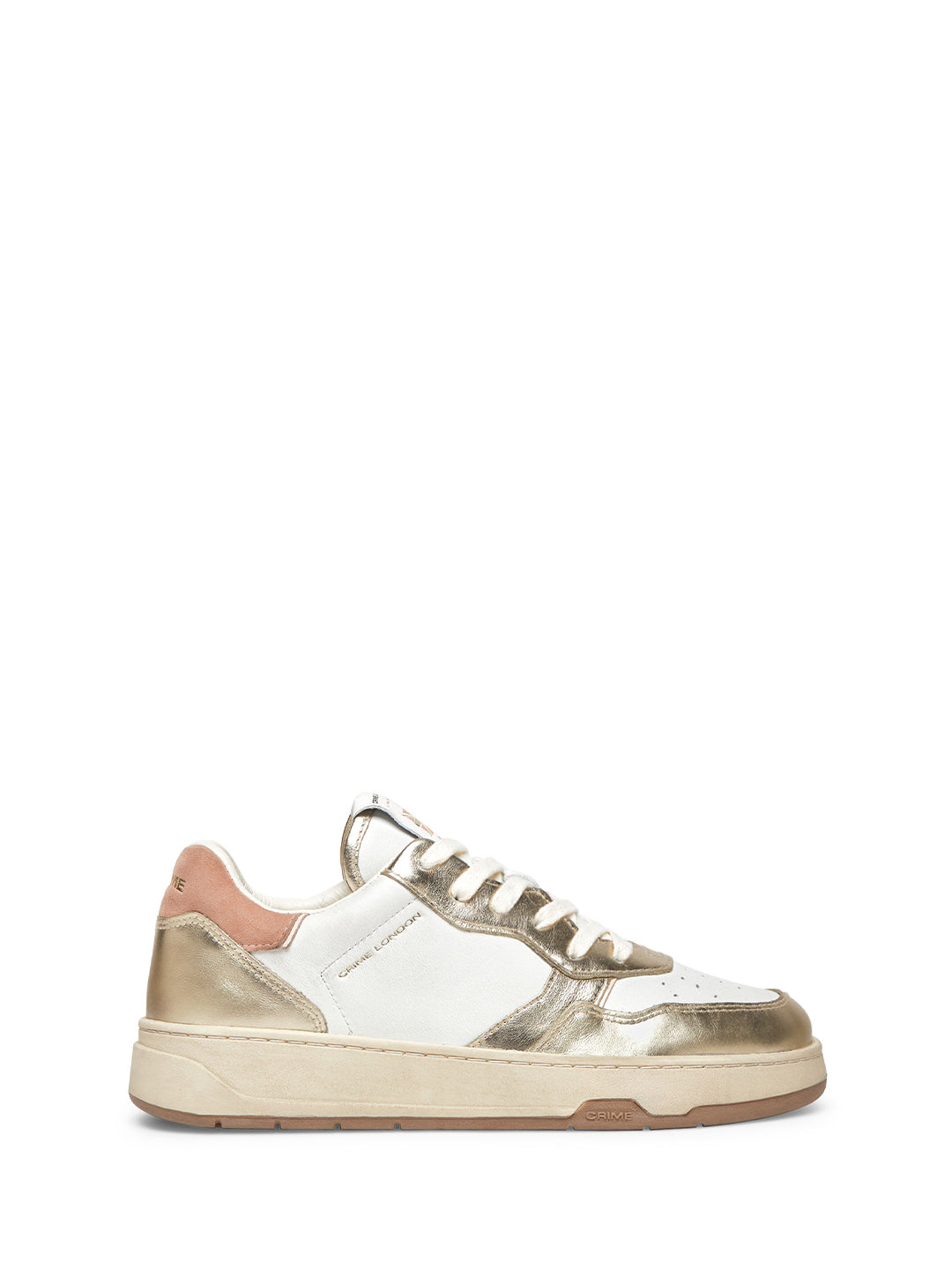 Crime Timeless You Are The Sun sneakers bianco con tab oro