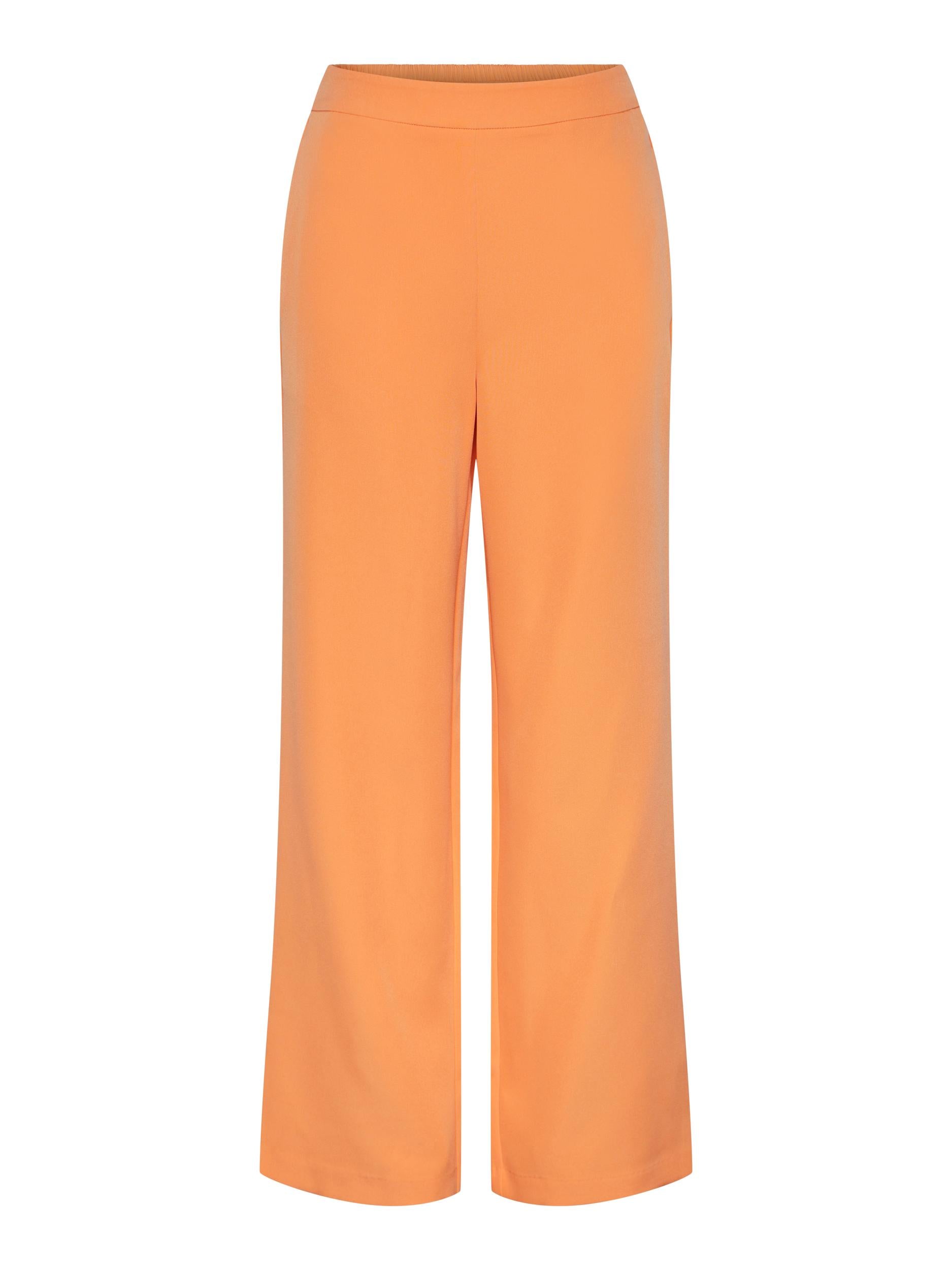 Pieces pantaloni arancio sartoriali con fondo ampio